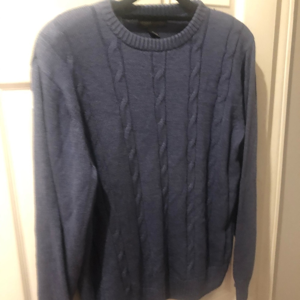 Men’s Tricot St Raphael Blue Sweater Soft XL